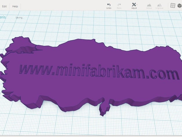 turkey map decor 3D print model - Mito3D
