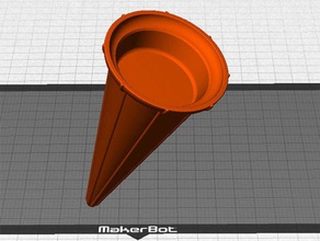 ice cream cone - como regulares cone, mas reutilizáveis cozinha e sala de jantar creme deserto divertido gelo sorvete a novidade prático servir tratar 3d print model - Mito3D