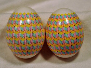 cuatro de color geométricas eggbot la parcela otros huevo-bot 3d print model - Mito3D