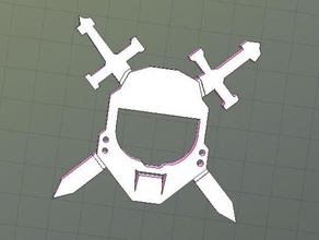 spartan logo improved video games halo helmet sword 3d print model - Mito3D