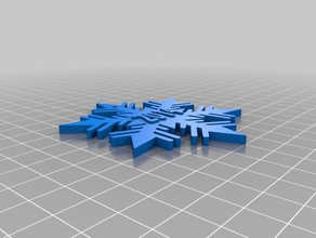 2014 snowflake ornament Dekor 3d print model - Mito3D