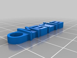 my customized message keychain organization 3d print model - Mito3D