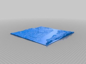 modelo topográfico de southampton, reino unido aprendizaje la geodesia geografía mapa montaña relieve elevado terreno topografía 3d print model - Mito3D