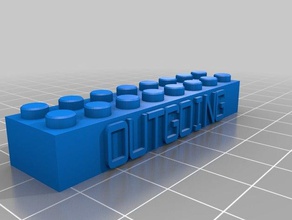 mi personalizados bloque lego collar llavero - saliente juguetes de construcción personalizado 3d print model - Mito3D