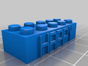 meu personalizadas de lego bloco colar chaveiro - feliz brinquedos construção personalizado 3d print model - Mito3D