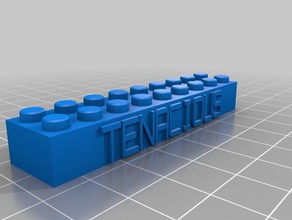 mi personalizados bloque lego collar llavero - tenaz juguetes de construcción personalizado 3d print model - Mito3D