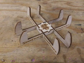 simple laser cut coaster holder kitchen & dining coasters lasercut 3d print model - Mito3D