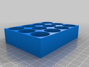 rack 4x3 25mm holes 22mm tall tool holders & boxes customized 3d print model - Mito3D