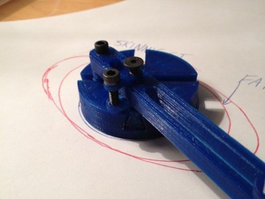 ellipsograph ver2 Zeichnung Kunst-tools ellipse ellipsoid Spielzeug trammel archimedes nichts grinder nix mixer 3d print model - Mito3D