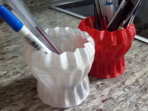 wavy pencil vase math art 3d print model - Mito3D