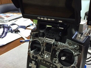 turnigy 9xr fpv holder r c vehicles battery case fatshark immersion led monitor set 3d print model - Mito3D