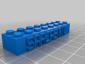 my customized lego block necklace keychain - sarcastic construction toys 3d print model - Mito3D