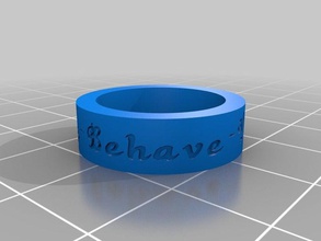 obvs obey behave value share rings customized 3d print model - Mito3D