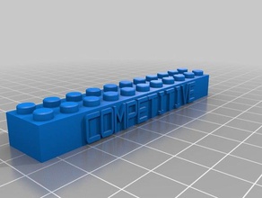 my customized lego block necklace keychain - competitive construction toys 3d print model - Mito3D