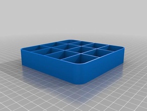 parametric tray grid containers box customizer holder letter case openscad 3d print model - Mito3D