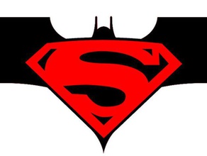 superman batman insignia symbol super superhero 3d print model - Mito3D