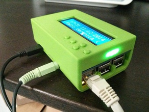 case raspberry pi b+ adafruit lcd + keypad kit electronics 3d print model - Mito3D