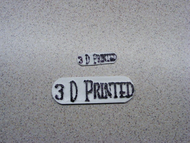 3d con el logotipo impreso La impresión en de las pruebas 3D print model - Mito3D