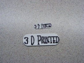 3d logo imprimé L'impression tests 3d print model - Mito3D