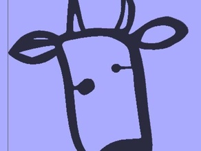 larry vaca paramétrico llavero usuarios de gentoo llaveros equipo la distribución barrio fi clave logo mascota teclas cadena linux mascott no oficiales 3d print model - Mito3D