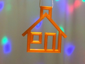Haus hängen Ihren Weihnachtsbaum Dekor Weihnachten 3d print model - Mito3D