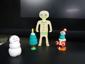 hombre de pan jengibre decoración animar navidad el mes diciembre la diversión vacaciones invierno su mundo salvaje 3d print model - Mito3D