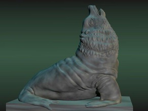 sea lion di ispirazione sculture 3dsealion mardelplata la scultura sealion 3d print model - Mito3D