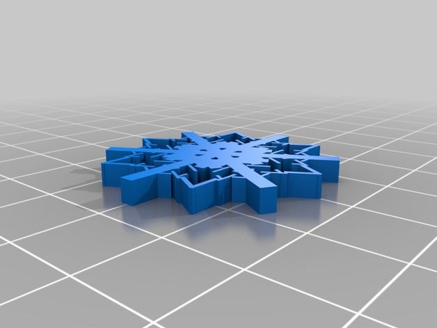 snowflake 02 math art customized 3D print model - Mito3D