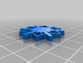 Schneeflocke 02 Mathe-Kunst kundengebundene 3d print model - Mito3D