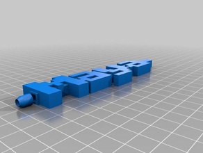 my customized retro font word pen art 3d print model - Mito3D