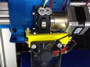 ordbot hadron extrudeuse 50mm montage du ventilateur L'imprimante 3d de pièces 50 mm scad chariot x 3d print model - Mito3D