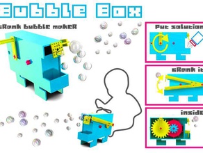 bubble maker box v1 mechanical toys crank flat gear toy 3d print model - Mito3D