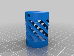 my customized flexible coupling param 2 different inner holes speretae spring parameter 3d printer parts 3d print model - Mito3D
