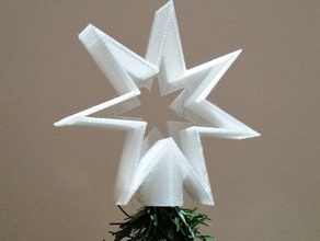 christmas tree topper Stern Dekor Weihnachten ornament Dekoration xmas 3d print model - Mito3D
