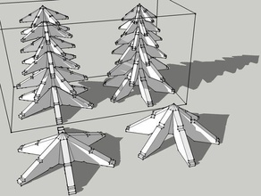fractal recursive christmas trees sculptures ornament tree sculpture xmas 3d print model - Mito3D