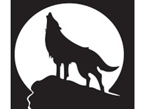 wolf howling decor moon 3d print model - Mito3D