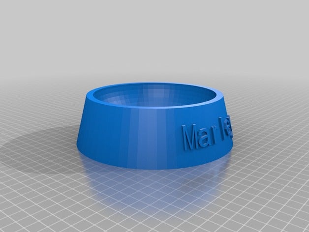 marley pet bowl las mascotas personalizado 3D print model - Mito3D
