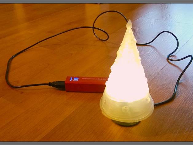 xmas tree led lights sculptures gadget light 3D print model - Mito3D