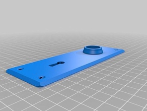Reproduktion antiken door lock Platte Ersatz-Teile Tür Skelett-Schlüssel 3d print model - Mito3D