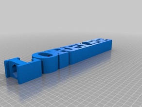 my customized text pencil holder name signs & logos 3d print model - Mito3D
