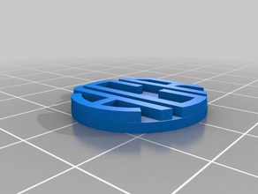 customized monogram pendant jewelry 3d print model - Mito3D