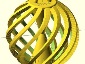 paramétrique ornement de noël la balle art 3d print model - Mito3D