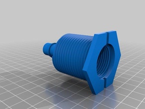 ebb flow 1 2 uydurma bulkhead açık ve bahçe akışı hidroponik hidrofonik 3d print model - Mito3D