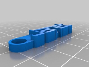 my customized message keychain janet organization 3d print model - Mito3D