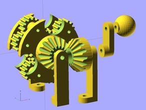 ekobots - estimular diferencial juguetes mecánicos engranaje la caja de cambios openscad espolón 3d print model - Mito3D