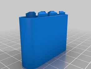 battery case aaa 1 x 4 bottom containers customized 3d print model - Mito3D