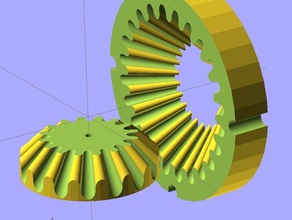 ekobots - ingranaggi conici generatore parti smusso ingranaggio 3d print model - Mito3D