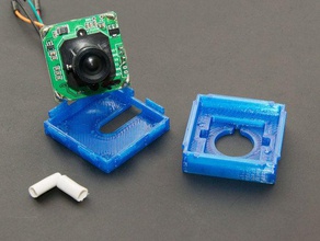 low profile case serial ttl camera ptc08 electronics adafruit arduino mount snap snapfit together 3d print model - Mito3D