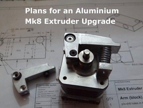 planos de alumínio mk8 extrusora atualização 3d a impressora extrusoras parte replicator 2 3d print model - Mito3D
