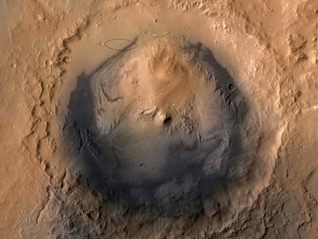 gale Krateri modelleri mars gezegen 3D print model - Mito3D